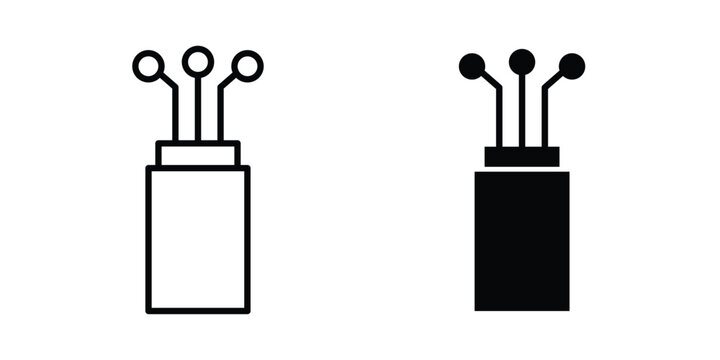 optic fiber cable icon kit for branding