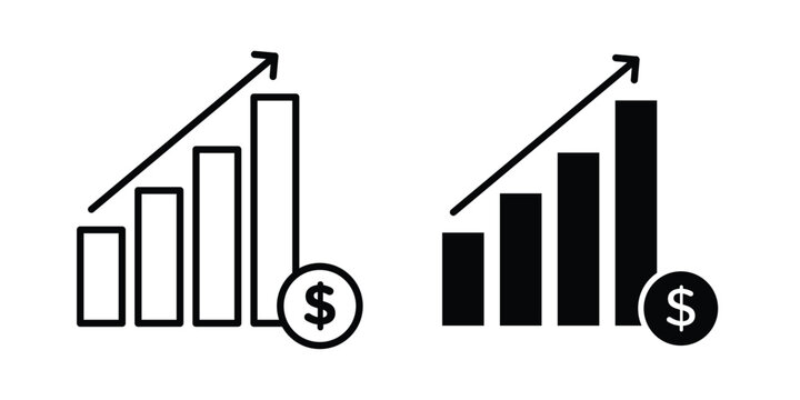 Profit increase icon kit for branding
