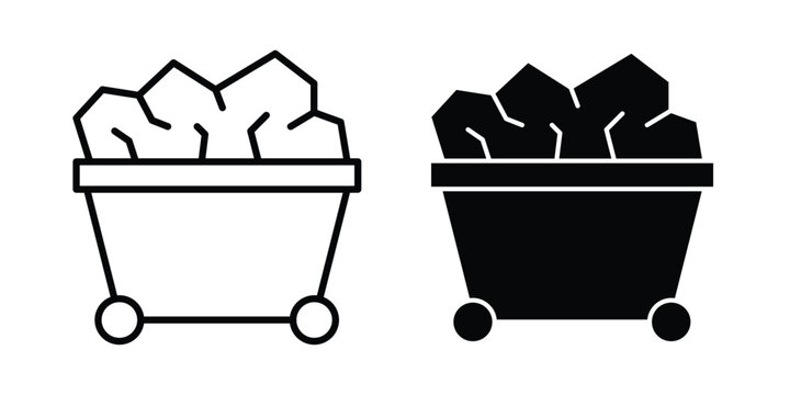 Trolley with coal icon kit for branding