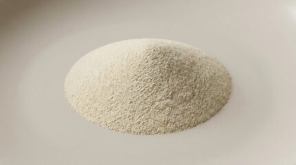 Obraz premium A heap of natural chicken bone calcium powder isolated on a neutral background representing a healthy nutritional supplement for dietary health purposes