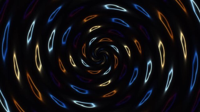 Colorful spiral light pattern with dynamic motion effect