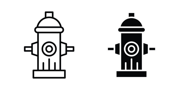 Fire hydrant icon line art symbols collection