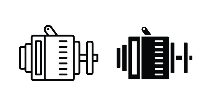 Car alternator icon line art symbols collection