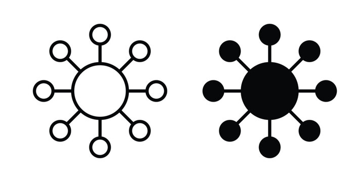 Multichannel icon line art symbols collection