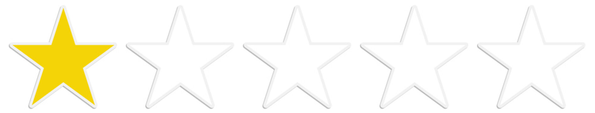 Stern Bewertung in gelb: 1 Stern