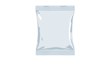 A shiny foil packet stands upright on a white surface in a clean environment © John