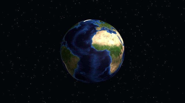 Earth Zoom Animation to Pointe-Noire Congo Brazzaville with Population Data