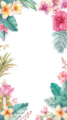 Fototapeta premium Vector Pattern Floral Vector Illustration for Wedding Design in Modern Organic Style with Pink Yellow and Green Colors