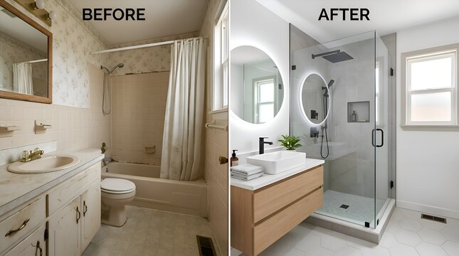 Bathroom Renovation Before and After: Outdated vs Modern Design