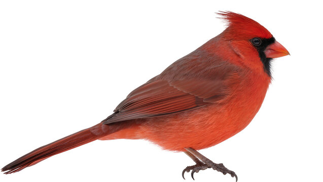 Male Northern Cardinal bird with vibrant red plumage and crest