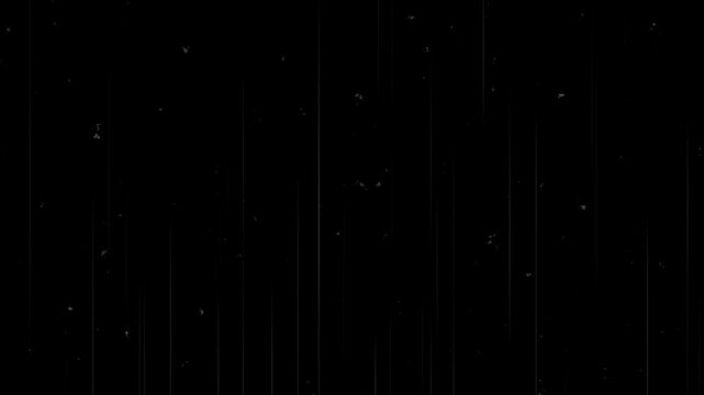 Noise, Dust, Scratches, and Grain on Old Damaged Film Seamless Texture with Low Noise Saturation. 4K Retro Template VFX Tape Loop. Opacity or Screen Mode Usage for Overlay and Blending