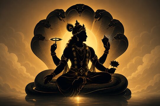 Lord Vishnu on Vaikunth Ekadashi, Krishna/Krushna Janmashtami, Ram Navami, Narsimha Jayanti, Onam, Ekadashi Vrat, Ananta Chaturdashi, Tulasi Vivah, Nirjala Ekadashi, Varah Jayanti, Aashadhi Ekadashi