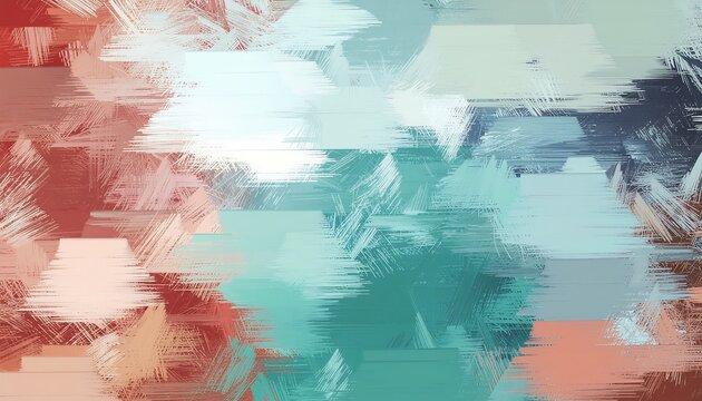 Abstract Painting with Soft Pastel Colors.