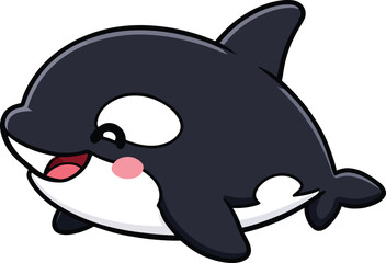 Cute Killer Whale Cartoon Logo Vector © Inoe