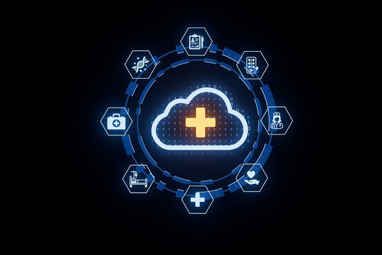 Cloud technology for healthcare data management and medical services integration in a digital format