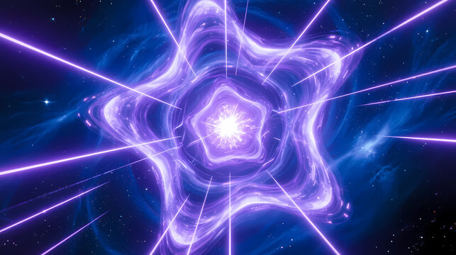 Purple energy vortex in deep space