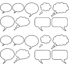 Fototapeta premium set of speech bubbles