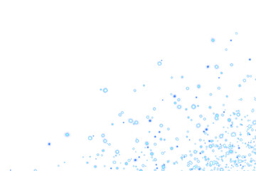 Fototapeta premium Blue Glowing Glitter Particle Border Overlay with Transparent Background