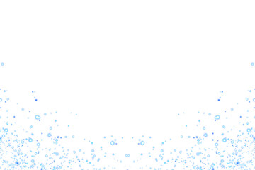 Fototapeta premium Blue Glowing Glitter Particle Border Overlay with Transparent Background