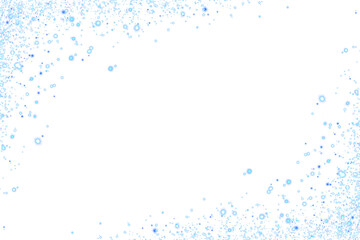 Fototapeta premium Blue Glowing Glitter Particle Border Overlay with Transparent Background
