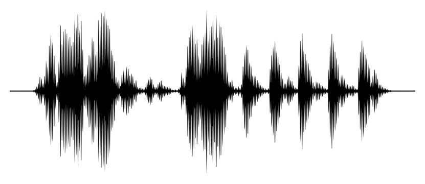 Audio waveform visualization for sound recording and music track