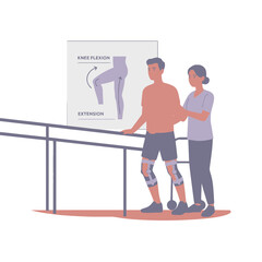 Fototapeta premium Fitness Training People Illustration