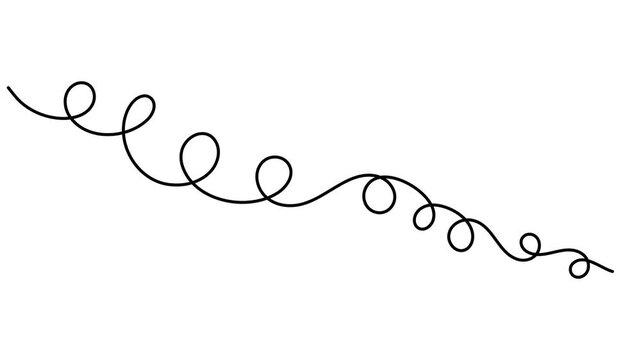 Clean and modern motion graphics squiggle loop and scribble waves minimalist continuous single line mental health concept footage animation video