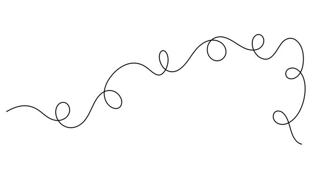 Clean and modern motion graphics squiggle loop and scribble waves minimalist continuous single line mental health concept footage animation video