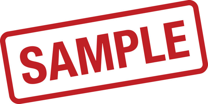 Bold red sample text label created as a clean vector graphic for professional document design projects