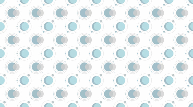 Eclipsed Planet Seamless Pattern Background for Astronomical Design Projects and Wrapping Paper