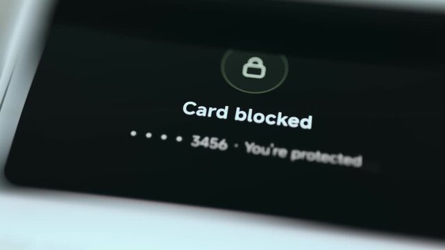 Card blocked security status for a card
