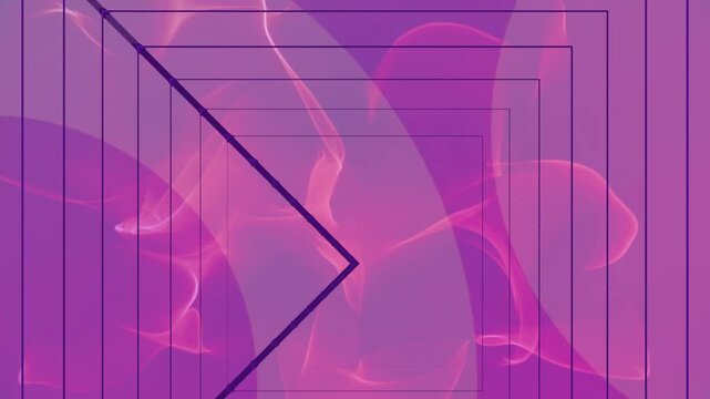 Abstract Purple Background with Moving Geometric Lines and Soft Light