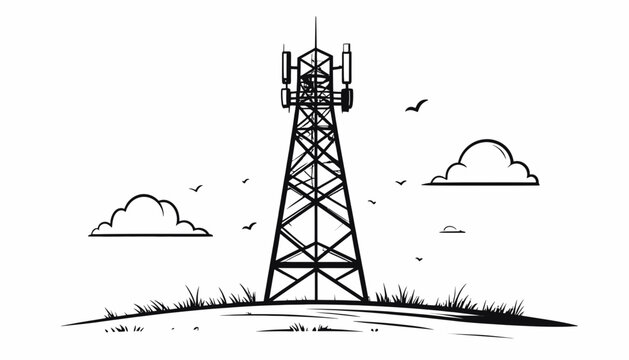 Cellular Tower Communication Mast Structure.