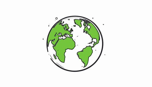 Green Earth Globe Illustration.