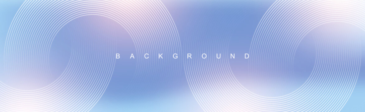 Modern digital abstract background with circular blue lines. Geometric bawdy stripe line art design for poster, brochure, cover, website, header, web banner, presentation. Vector illustration