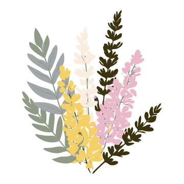 Lavender Blos Flower Illustration