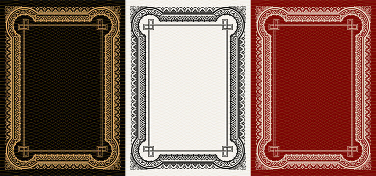 Luxury frame invitation card background vector. Elegant classic antique design, gold lines t, sparkle on black background. Premium design illustration for gala card, grand opening, art deco, magazine.