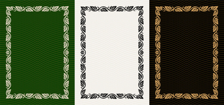 Luxury frame invitation card background vector. Elegant classic antique design, gold lines t, sparkle on black background. Premium design illustration for gala card, grand opening, art deco, magazine.
