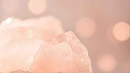 Fototapeta premium Rose Quartz Crystal Abstract Bokeh Background with Soft Light Leaks