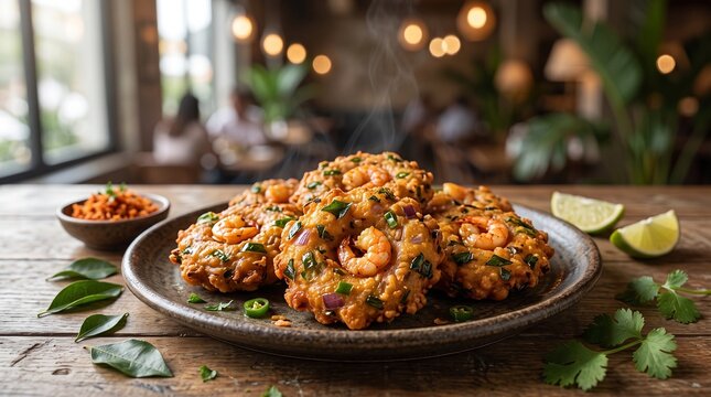 Sri Lankan Isso Vadei fritters