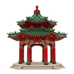 Obraz premium Traditional chinese pavilion architecture structure isolated