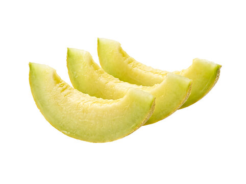 Fresh Cantaloupe Slices Arranged on a Clean transparent Background for a Healthy Summer Fruit Concept