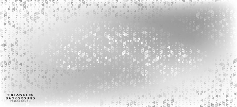 Elegant monochrome triangle mesh background with seamless vector texture, abstract geometric gradient, clean minimalist decorative pattern.
