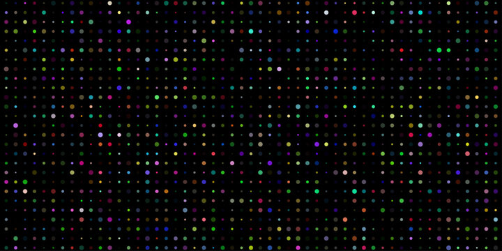 Abstract Mosaic of Digital Data countless tiny, multicolored squares form a complex, abstract mosaic on a black background, suggesting a vast network of digital information.