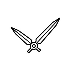 Fototapeta premium Crossed sword blades with handle.