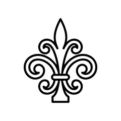 Fleur de Lis Symbol Icon Design. © daksarupa