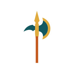 Fototapeta premium Viking Battle Axe Weapon Illustration.