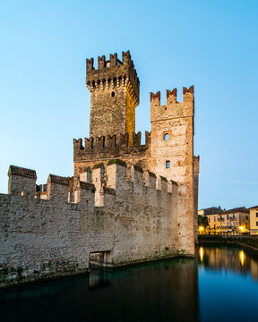 Tower of Scaliger Castle in Sirmione, Italy