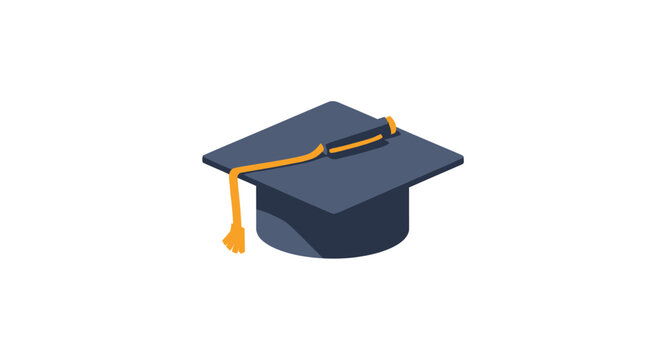 Graduation Cap Academic Achievement Symbol.