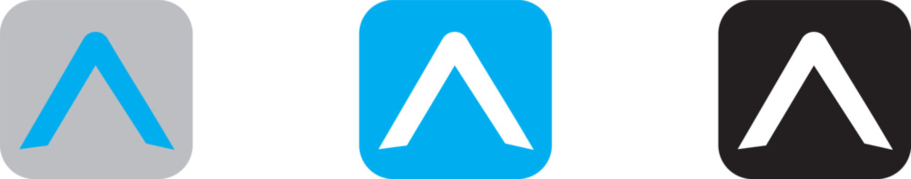 Chevron up icon set in button style with upward arrow symbol. Expand, scroll top and dropdown navigation icons